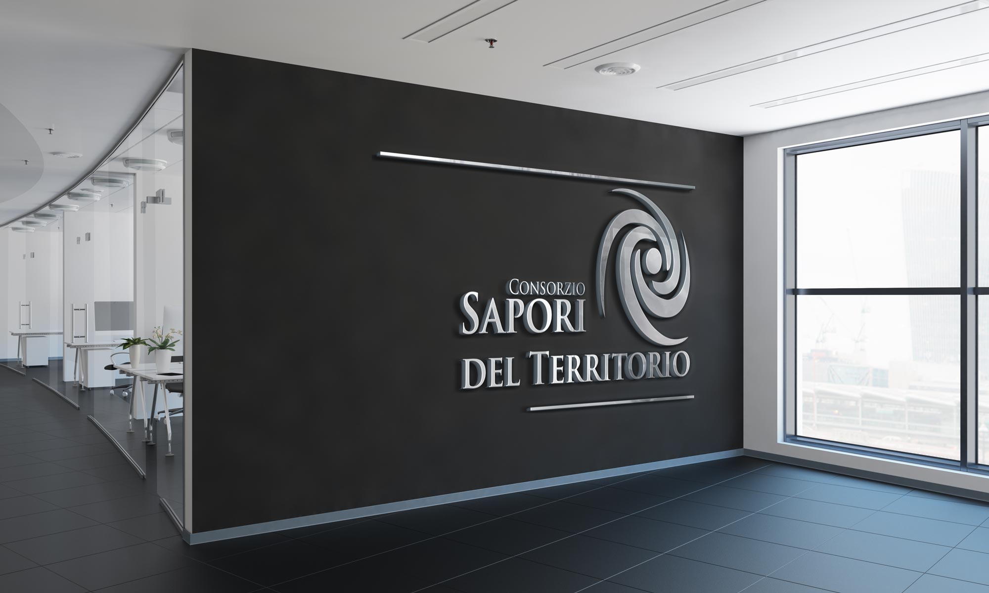 Metallic_logo_office Progettazione logo applicato